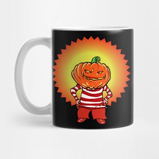 halloween kid pumpkin head funny cartoon Mug